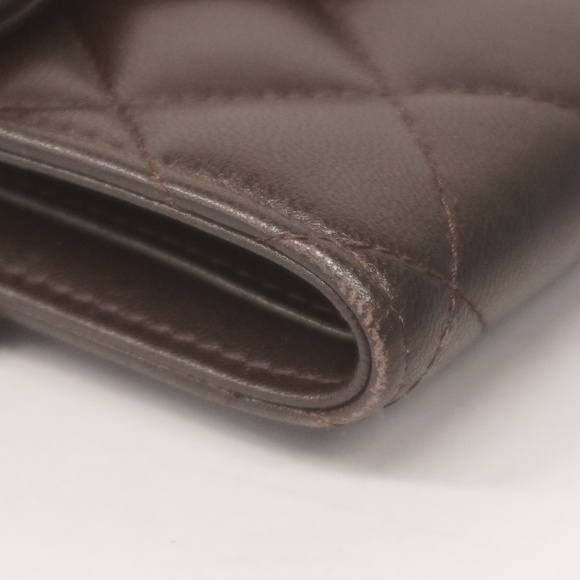 CHANELAuth  Matelasse Tri-fold Wallet Gold Metal Fittings Women's Lambskin Wall - Picture 8 of 10